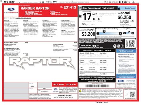 Used 2024 Ford Ranger Raptor AWD/4WD image 4