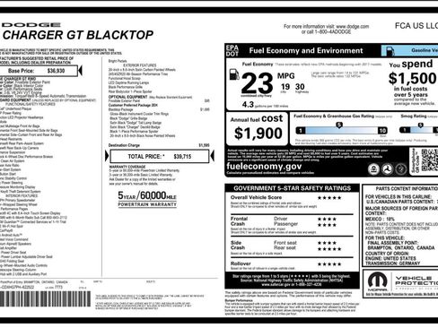 Used 2023 Dodge Charger GT w/ Blacktop Package RWD image 4