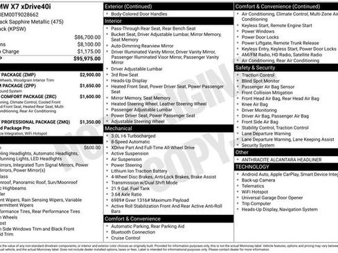 Certified 2026 BMW X7 xDrive40i w/ M Sport Package image 41