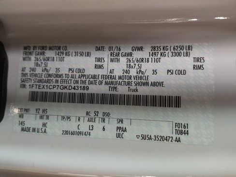 Used 2016 Ford F150 Lariat w/ Equipment Group 501A Mid image 33