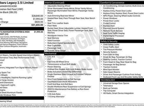 Used 2017 Subaru Legacy 2.5i Limited image 6