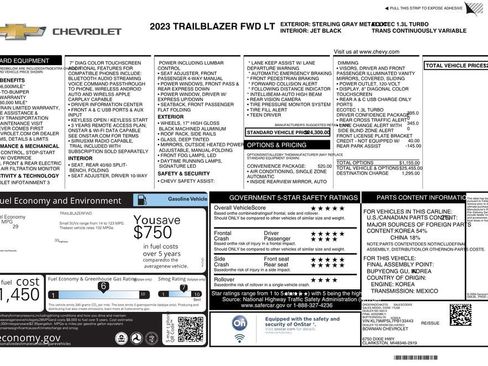 Used 2023 Chevrolet TrailBlazer LT w/ Convenience Package FWD image 10