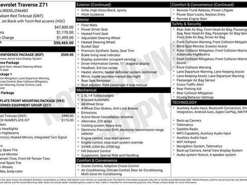 Used 2025 Chevrolet Traverse Z71 w/ Driver Confidence Package AWD/4WD image 18