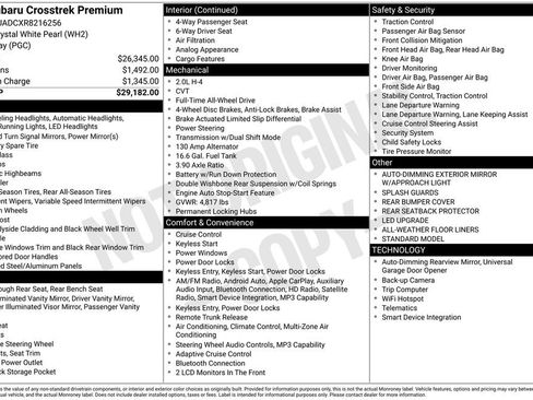 New 2024 Subaru Crosstrek 2.0i Premium AWD/4WD image 32