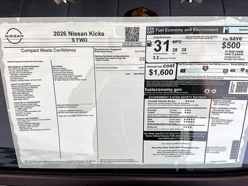 New 2026 Nissan Kicks S FWD image 34