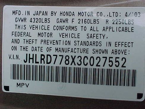 Used 2003 Honda CR-V EX image 64