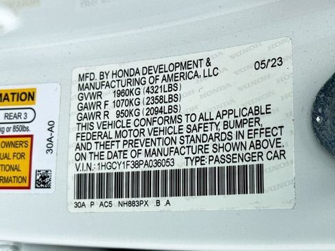 Certified 2023 Honda Accord EX image 35