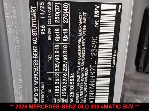 New 2026 Mercedes-Benz GLC 300 GLC 300 image 32
