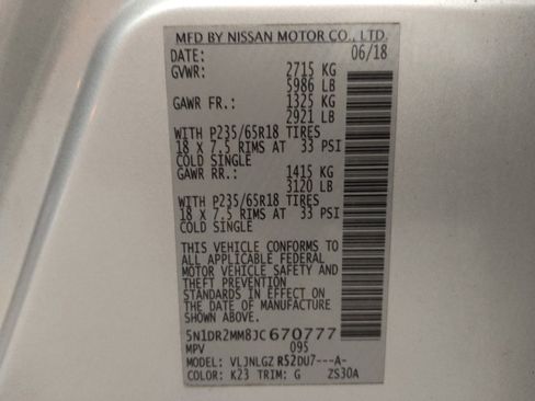Used 2018 Nissan Pathfinder SL AWD/4WD image 33