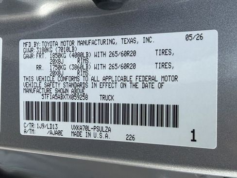 New 2026 Toyota Tundra Limited RWD image 27