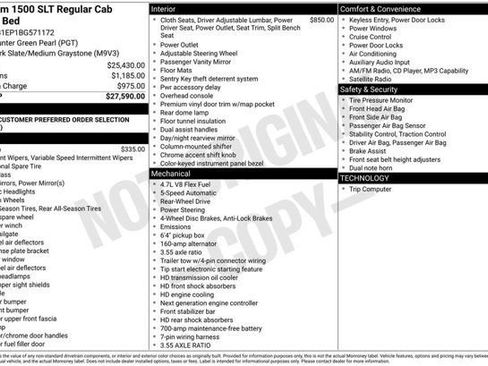 Used 2011 RAM 1500 Classic SLT RWD image 3