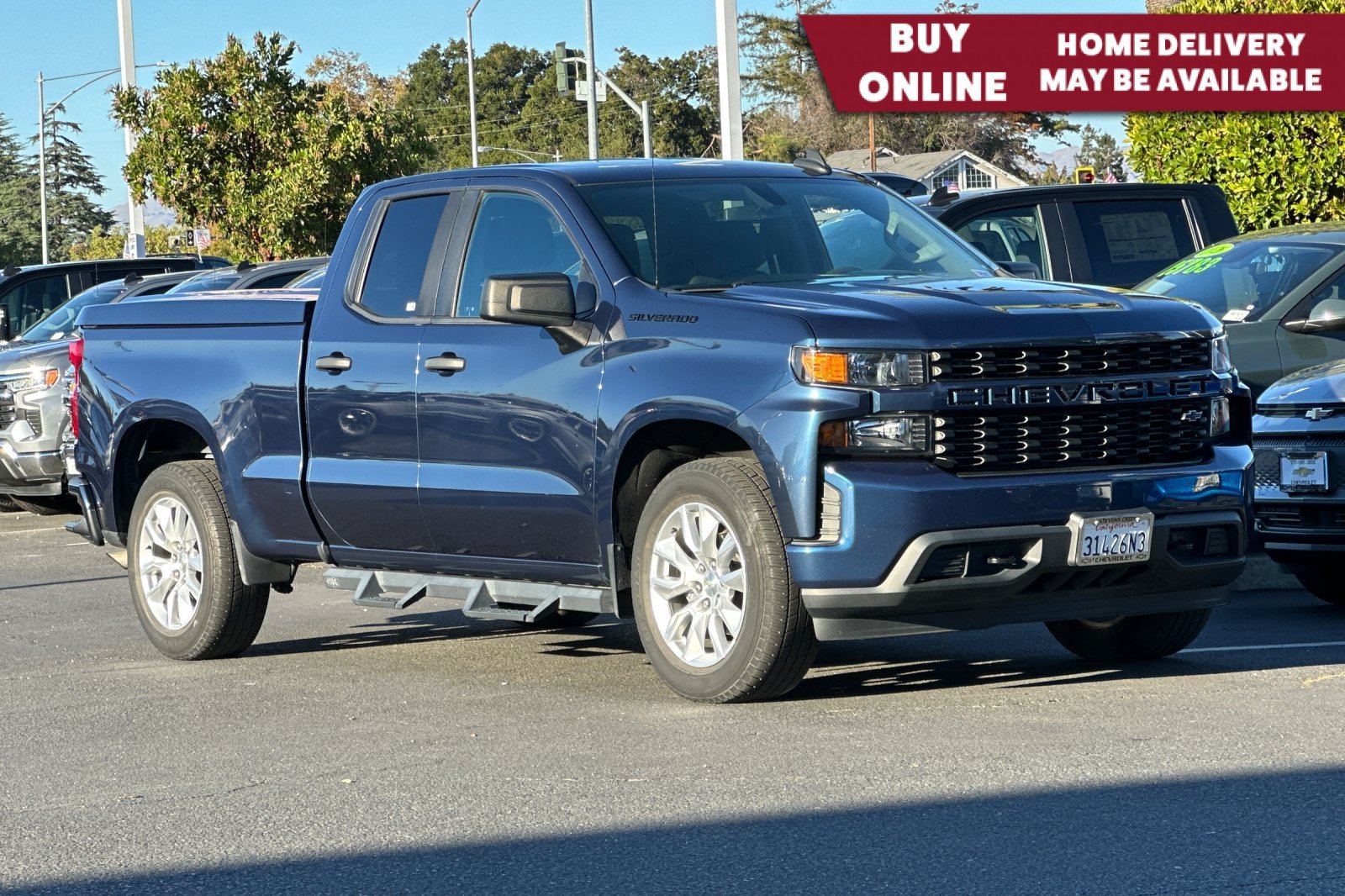 Used 2022 Chevrolet Silverado 1500 Custom w/ LPO, Dark Essentials Package RWD image 1