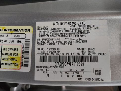 Used 2015 Ford Fusion S FWD image 33