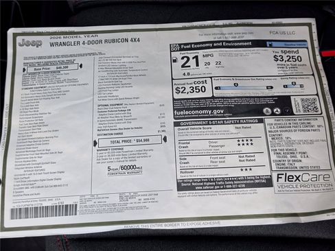 New 2026 Jeep Wrangler Unlimited Rubicon AWD/4WD image 47