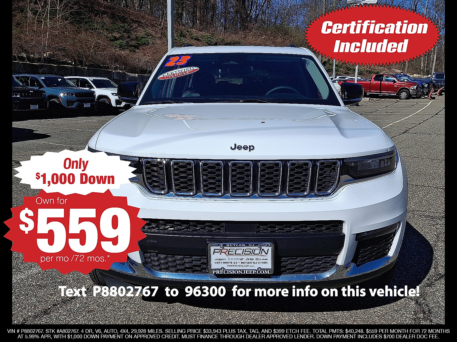 Used 2023 Jeep Grand Cherokee L Limited AWD/4WD image 2