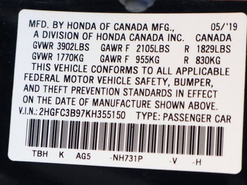 Used 2019 Honda Civic Touring image 44