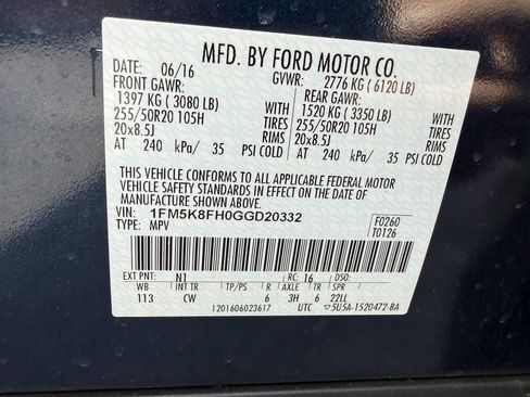 Used 2016 Ford Explorer Limited w/ Equipment Group 301A AWD/4WD image 34