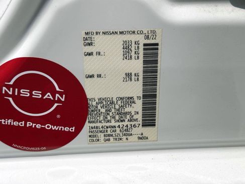 Certified 2022 Nissan Altima 2.5 SR AWD/4WD image 34