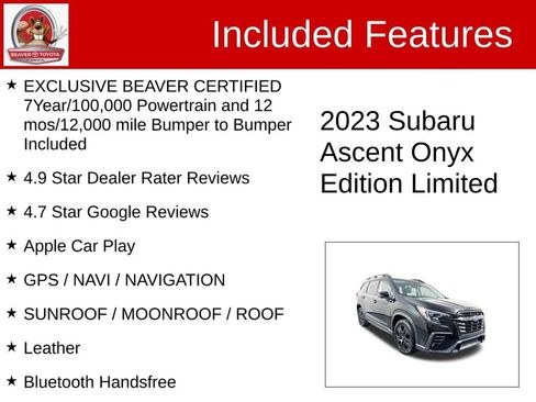 Used 2023 Subaru Ascent Onyx Edition Limited AWD/4WD image 4