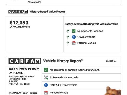 Used 2018 Chevrolet Bolt Premier w/ Driver Confidence II Package image 2