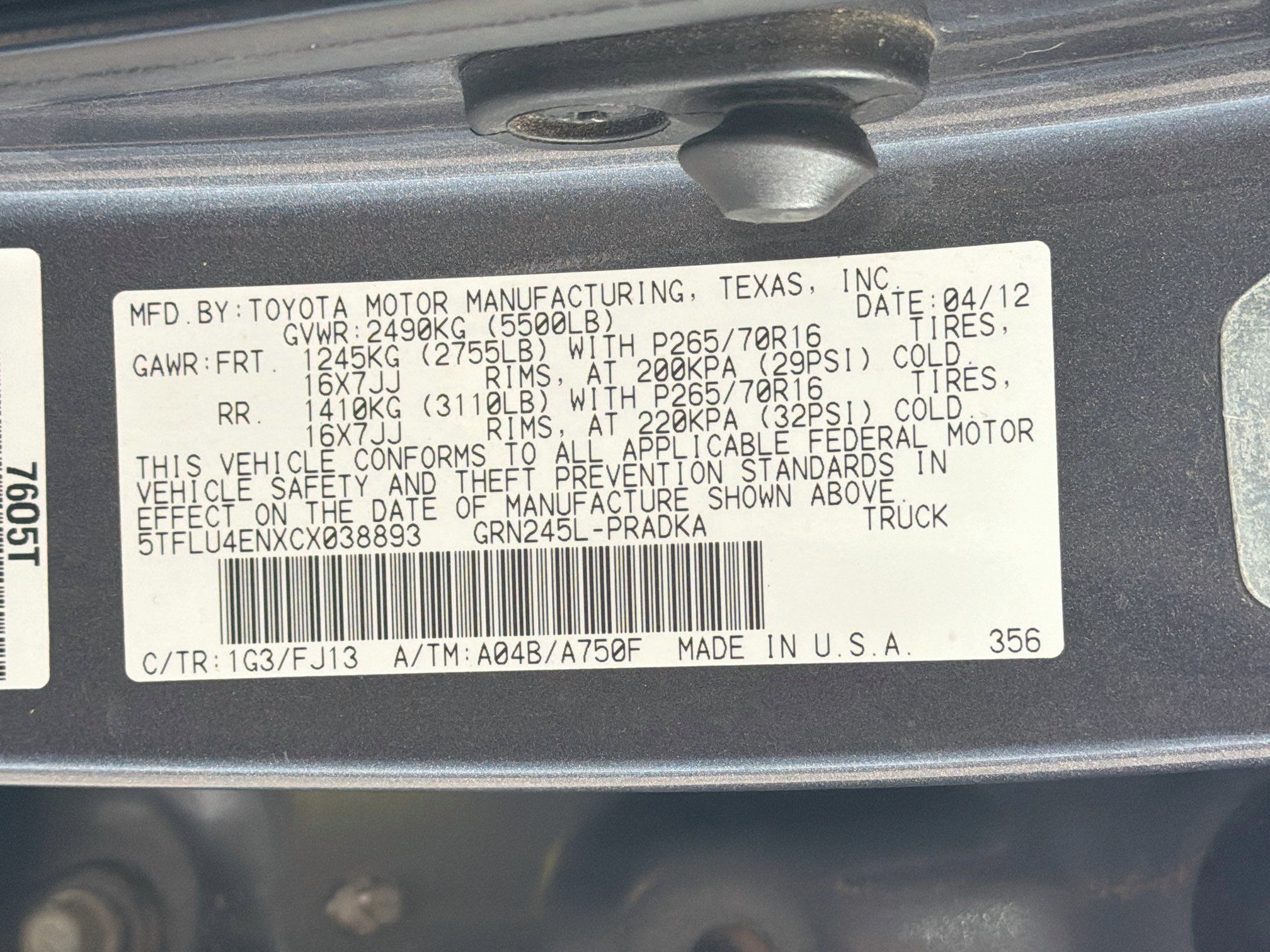 Used 2012 Toyota Tacoma 4x4 Double Cab w/ TRD Off-Road Pkg image 12