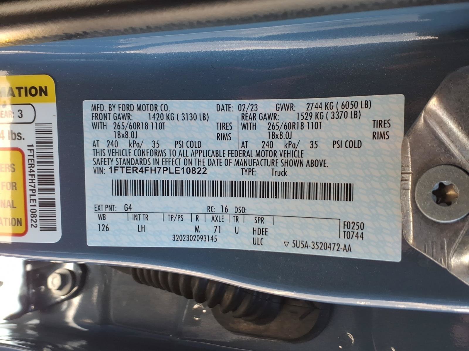 Certified 2023 Ford Ranger XLT w/ Equipment Group 302A High AWD/4WD image 28