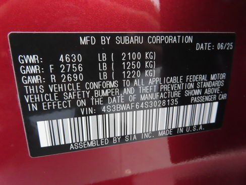 Certified 2025 Subaru Legacy Premium AWD/4WD image 29