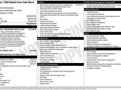 New 2026 RAM 1500 Rebel w/ Rebel Level 2 Equipment Group AWD/4WD image 27