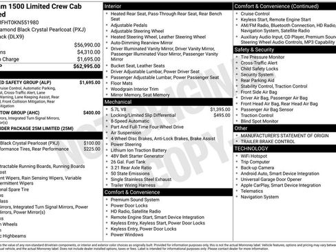 Used 2019 RAM 1500 Limited w/ Advanced Safety Group AWD/4WD image 4