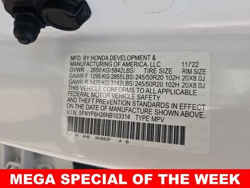 Used 2022 Honda Pilot Special Edition image 42