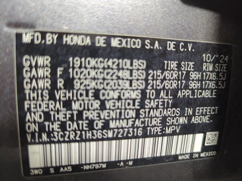 Certified 2025 Honda HR-V LX image 25