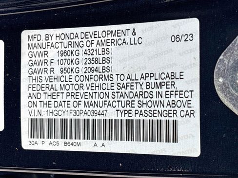 Certified 2023 Honda Accord EX image 35