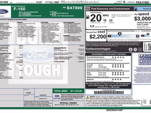 Certified 2023 Ford F150 Lariat w/ Equipment Group 502A High AWD/4WD image 3