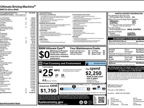 Used 2022 BMW Z4 M40i w/ Premium Package image 3