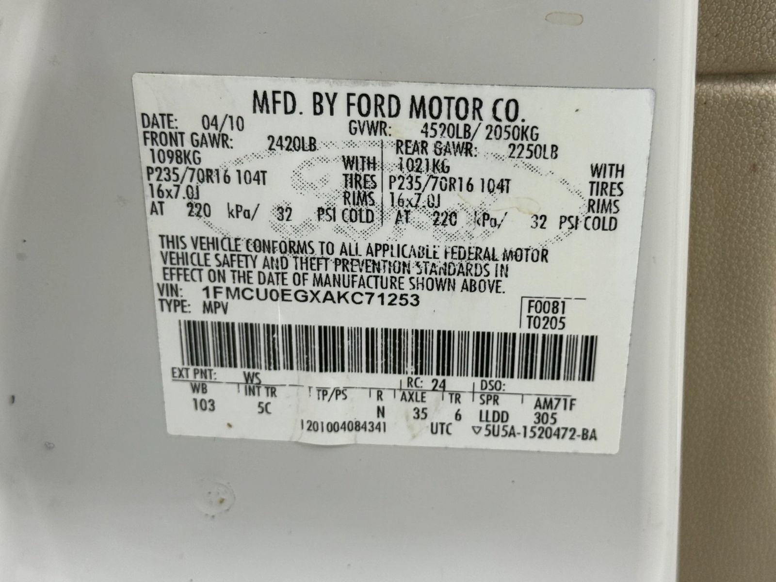 Used 2010 Ford Escape Limited FWD image 40