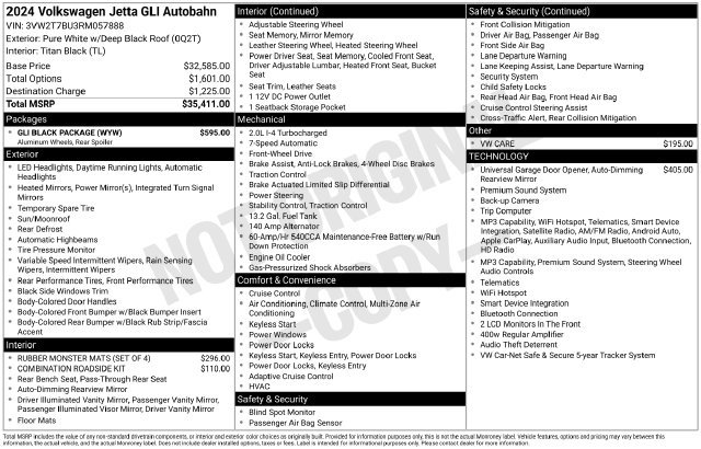 Used 2024 Volkswagen Jetta GLI Autobahn w/ GLI Black Package FWD image 6