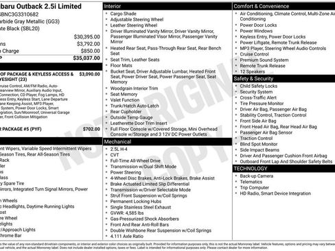 Used 2016 Subaru Outback 2.5i Limited image 27