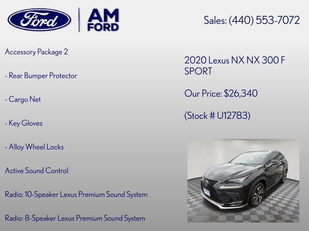 Used 2020 Lexus NX 300 F Sport w/ F Sport Premium Package AWD/4WD image 24