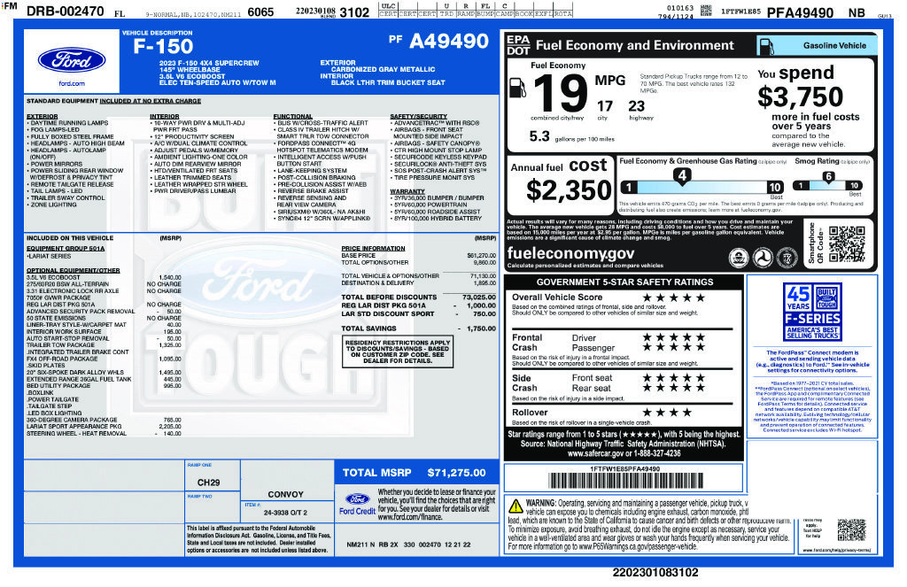 Used 2023 Ford F150 Lariat AWD/4WD image 39
