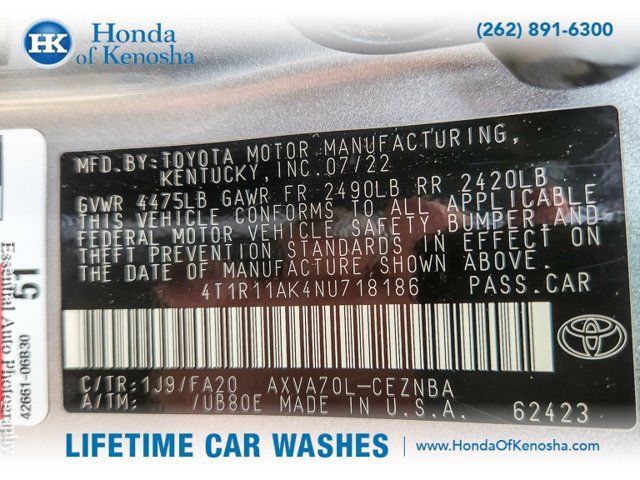 Used 2022 Toyota Camry LE w/ Cold Weather Package FWD image 22