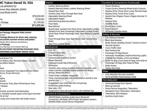 Used 2015 GMC Yukon XL Denali image 2