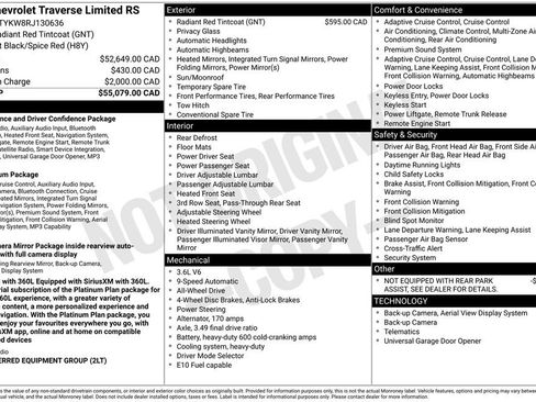 Used 2024 Chevrolet Traverse RS AWD/4WD image 4