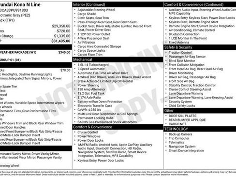 Used 2023 Hyundai Kona N Line w/ Winter Weather Package image 3