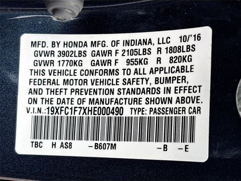 Used 2017 Honda Civic EX-L image 33