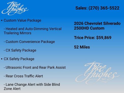 New 2026 Chevrolet Silverado 2500 Custom w/ Custom Value Package AWD/4WD image 14