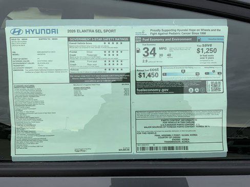 New 2026 Hyundai Elantra Sport image 13