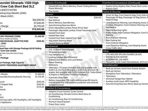 New 2026 Chevrolet Silverado 1500 High Country w/ Technology Package AWD/4WD image 26