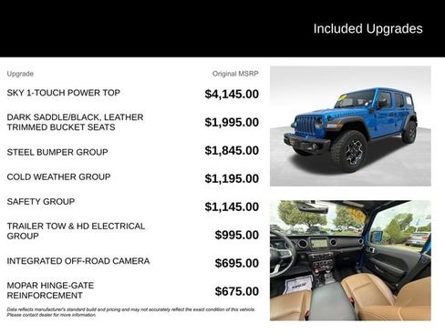 Used 2022 Jeep Wrangler Unlimited Rubicon 4xe w/ Steel Bumper Group AWD/4WD image 5