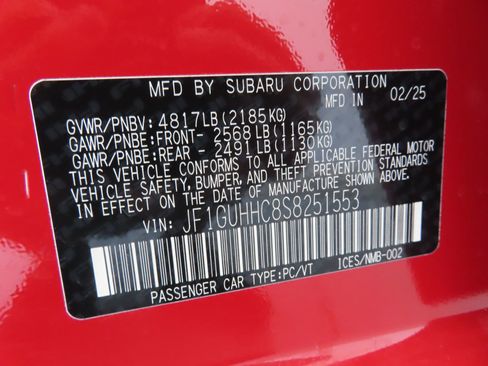 Certified 2025 Subaru Impreza RS AWD/4WD image 27