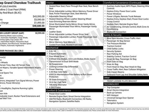 Used 2018 Jeep Grand Cherokee Trailhawk w/ Trailhawk Luxury Group image 15